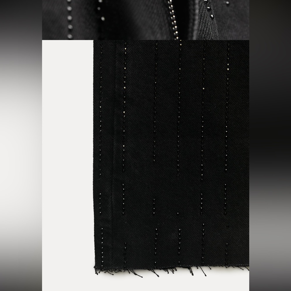 NWT ZARA RHINESTONE JEANS - Picture 7 of 7